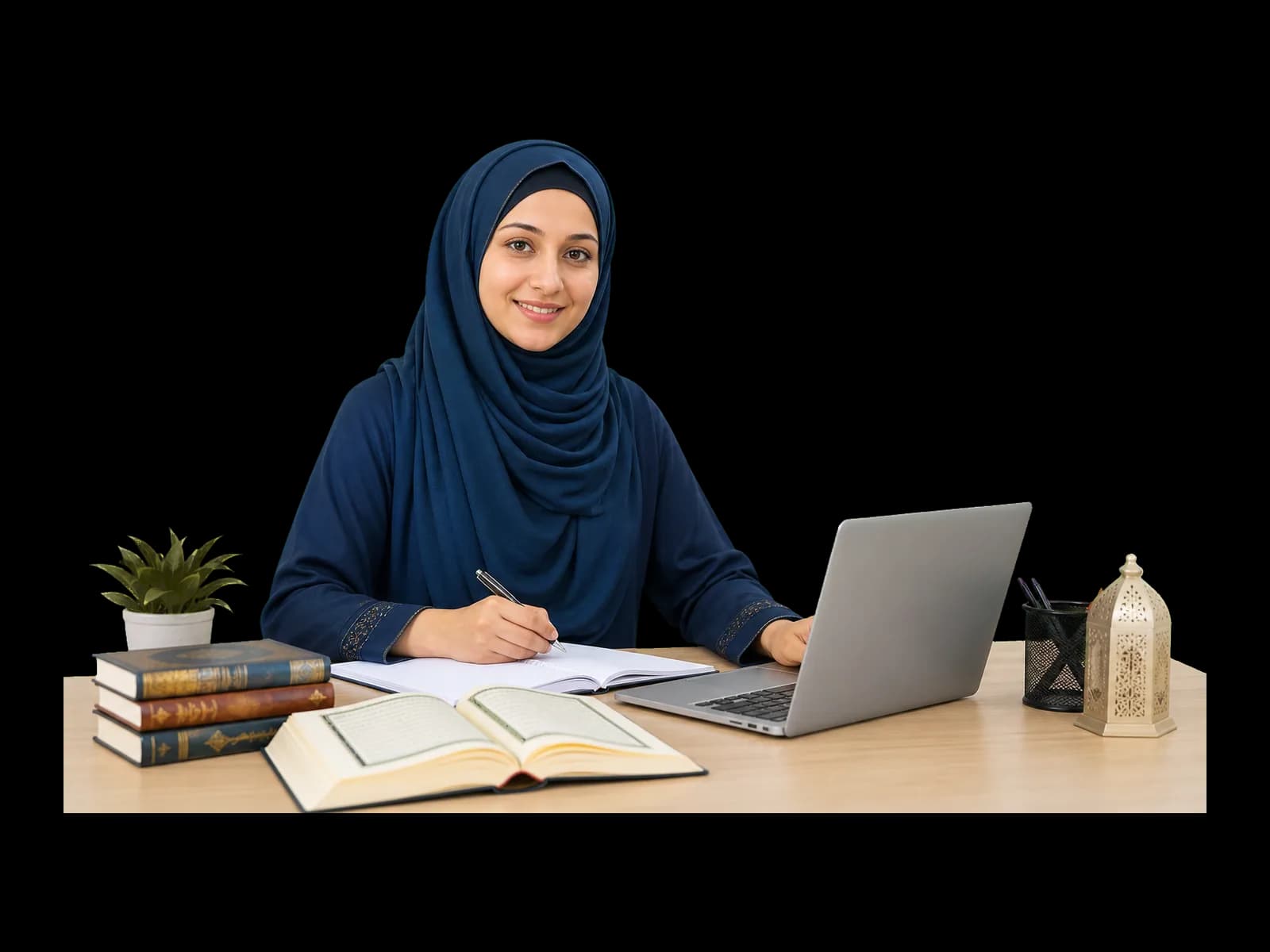A qualified Quran teacher ready to give a live one-to-one online lesson