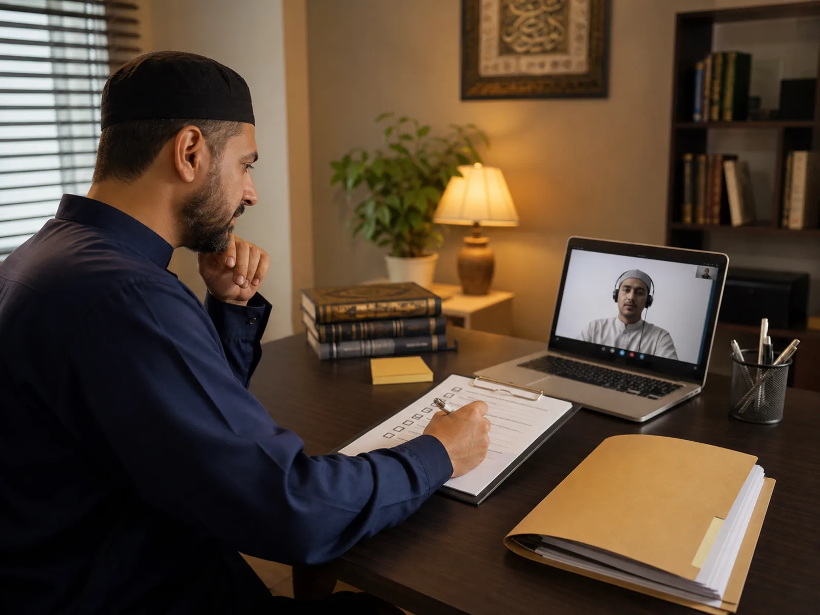 A qualified Quran teacher screened for recitation and Tajweed knowledge